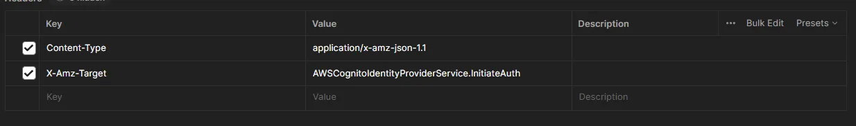 Postman request headers
